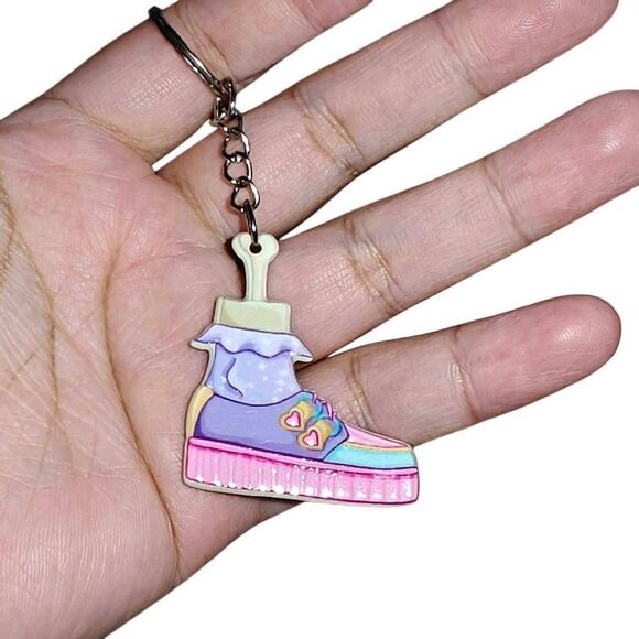 Pastel Gothic Witchycore Punk Shoe Acrylic Keychain - Picture 2 of 3